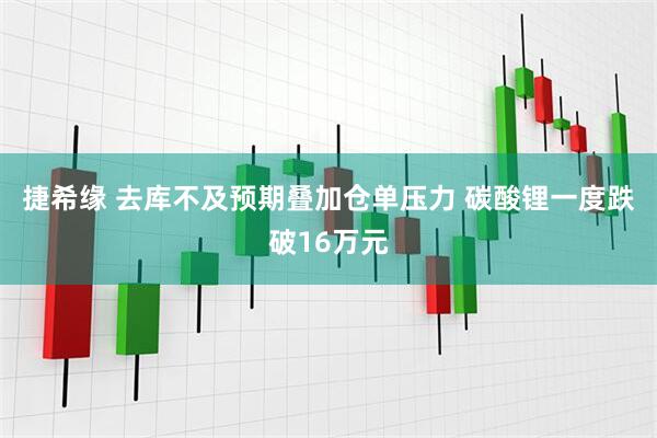 捷希缘 去库不及预期叠加仓单压力 碳酸锂一度跌破16万元